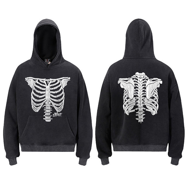 Saint Skeleton Hoodie Black Color - 1
