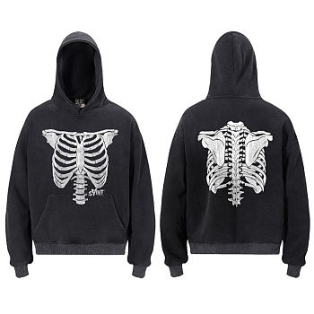 Saint Skeleton Hoodie Black Color