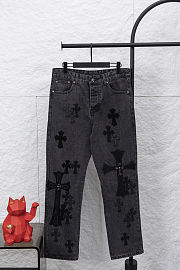 Chrome Hearts Black Denim Jeans - 1
