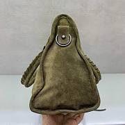 Balenciaga Green Small Suede Le City Top-Handle Bag Size 38 x15x24cm - 5