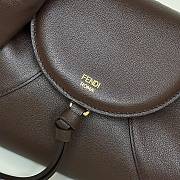 Fendi Spy Mini Dark Brown Leather Bag Size 32x12x18cm - 4