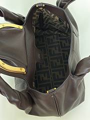 Fendi Spy Mini Dark Brown Leather Bag Size 32x12x18cm - 3