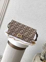 Fendi Wallet On Chain Baguette Fabric Brown - 1
