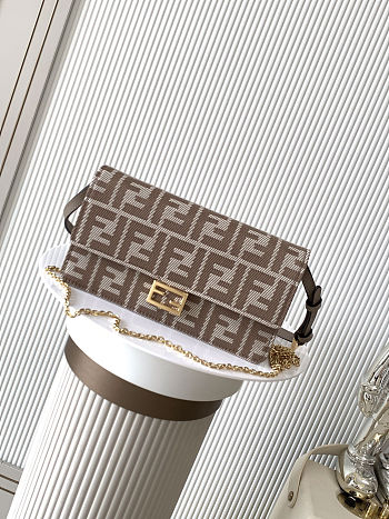 Fendi Wallet On Chain Baguette Fabric Brown