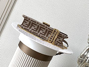 Fendi Wallet On Chain Baguette Fabric Brown - 6