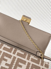 Fendi Wallet On Chain Baguette Fabric Brown - 2