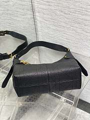 Large Dior Voyage Bag Black Flat Macrocannage Crinkled Calfskin Size 28x18x12cm - 4