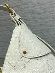 Small Dior Voyage Bag Latte Flat Macrocannage Grained Calfskin Size 23x15x9.5cm - 5
