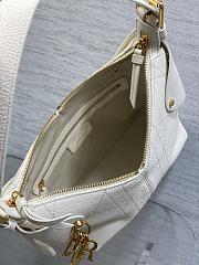 Small Dior Voyage Bag Latte Flat Macrocannage Grained Calfskin Size 23x15x9.5cm - 2