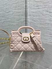 Dior Jolie Top Handle Mini Bag Latte Cannage Lambskin Size 18.5x8.5x13cm - 1
