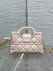 Dior Jolie Top Handle Mini Bag Latte Cannage Lambskin Size 18.5x8.5x13cm - 6