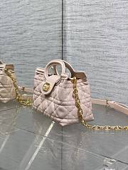 Dior Jolie Top Handle Mini Bag Latte Cannage Lambskin Size 18.5x8.5x13cm - 2