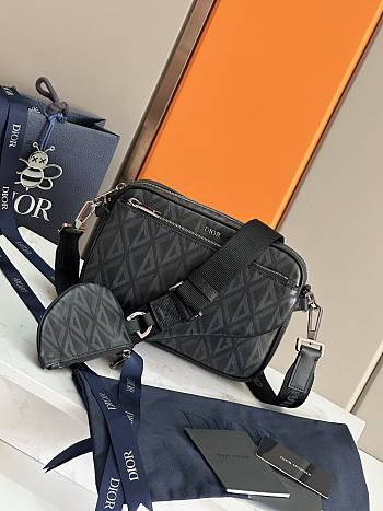 Dior Men Saddle Triple Pouch Size 23.3 x 16.5 x 4.3cm