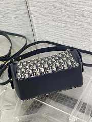 Medium D-Dream Bag Blue Dior Oblique Jacquard and Smooth Calfskin - 5