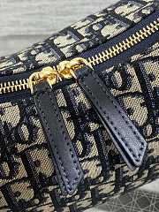 Medium D-Dream Bag Blue Dior Oblique Jacquard and Smooth Calfskin - 4
