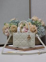 Mini Dior Book Tote Powder Pink Macrocannage Calfskin Size 21.5x13x7.5cm - 1