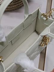 Mini Dior Book Tote Powder Pink Macrocannage Calfskin Size 21.5x13x7.5cm - 6