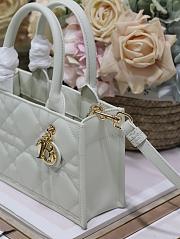Mini Dior Book Tote Powder Pink Macrocannage Calfskin Size 21.5x13x7.5cm - 5