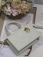 Mini Dior Book Tote Powder Pink Macrocannage Calfskin Size 21.5x13x7.5cm - 2