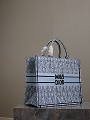 Dior Book Blue Tote Bag Size 42x35x18.5cm - 4