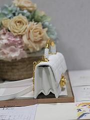 MINI DIOR ANGE BAG Black Macrocannage Lambskin in white Size 20x12x5cm - 6