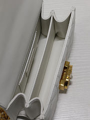 MINI DIOR ANGE BAG Black Macrocannage Lambskin in white Size 20x12x5cm - 3