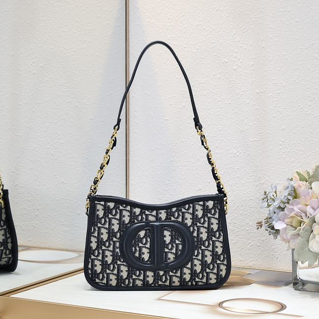 Christian Dior Pre-Owned 2023 Mini Oblique Canvas CD Size 23.5x14.5x6cm - 1