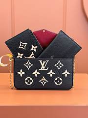 LV Pochette Félicie Monogram Empreinte Leather M82479 Size 21x12x3cm - 4