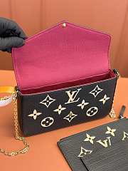 LV Pochette Félicie Monogram Empreinte Leather M82479 Size 21x12x3cm - 2