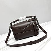 Large Puzzle Biker bag in shiny calfskin Brown Size 24x10.5x16.5cm - 4