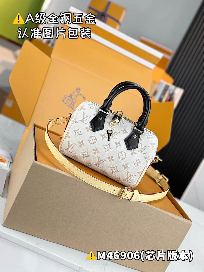 LV Speedy Bandoulière 20 White M46906 Size 20x15x12.5cm - 1