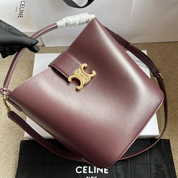 Celine Medium bucket Louise in smooth calfskin Size 28x24x16cm