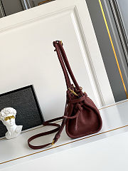 Prada Burgundy Prada Bonnie Medium Suede Handbag Size 32x15.5x12cm - 5