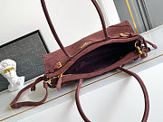 Prada Burgundy Prada Bonnie Medium Suede Handbag Size 32x15.5x12cm - 3