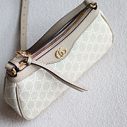 GUCCI Ophidia Small GG Supreme Shoulder Bag White Beige Size 13x25x6cm - 3