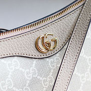 GUCCI Ophidia Small GG Supreme Shoulder Bag White Beige Size 13x25x6cm - 2
