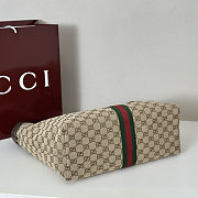 Gucci Giglio large tote bag in beige and brown GG canvas Size 60x47x16cm - 5