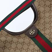 Gucci Giglio small tote bag in beige and brown GG canvas Size 35x39.5x14.5cm - 3