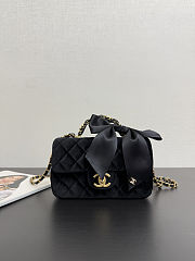 Chanel Velvet Mini Flap with Top Handle Size  5.1 x 7.9 x 2.4 inch - 1