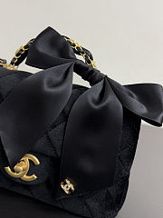 Chanel Velvet Mini Flap with Top Handle Size  5.1 x 7.9 x 2.4 inch - 6