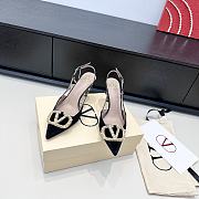 Valentino Garavani 85mm VLogo Signature Slingback Pumps in Black - 2