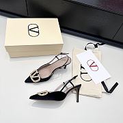 Valentino Garavani 85mm VLogo Signature Slingback Pumps in Black - 4