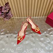 Valentino Garavani 85mm VLogo Signature Slingback Pumps in Red - 6