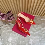 Valentino Garavani 85mm VLogo Signature Slingback Pumps in Red - 5
