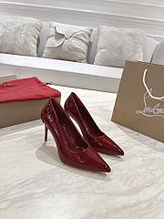 Christian Louboutin Sporty Kate 85mm Burgundy Patent Leather - 6