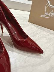 Christian Louboutin Sporty Kate 85mm Burgundy Patent Leather - 5