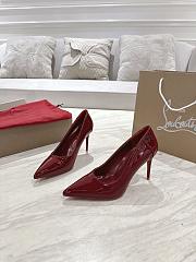 Christian Louboutin Sporty Kate 85mm Burgundy Patent Leather - 4