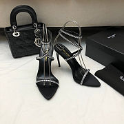 Saint Laurent Georgia sandals for Women Black 10.5cm - 6