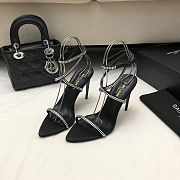Saint Laurent Georgia sandals for Women Black 10.5cm - 5