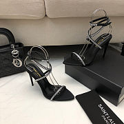 Saint Laurent Georgia sandals for Women Black 10.5cm - 3